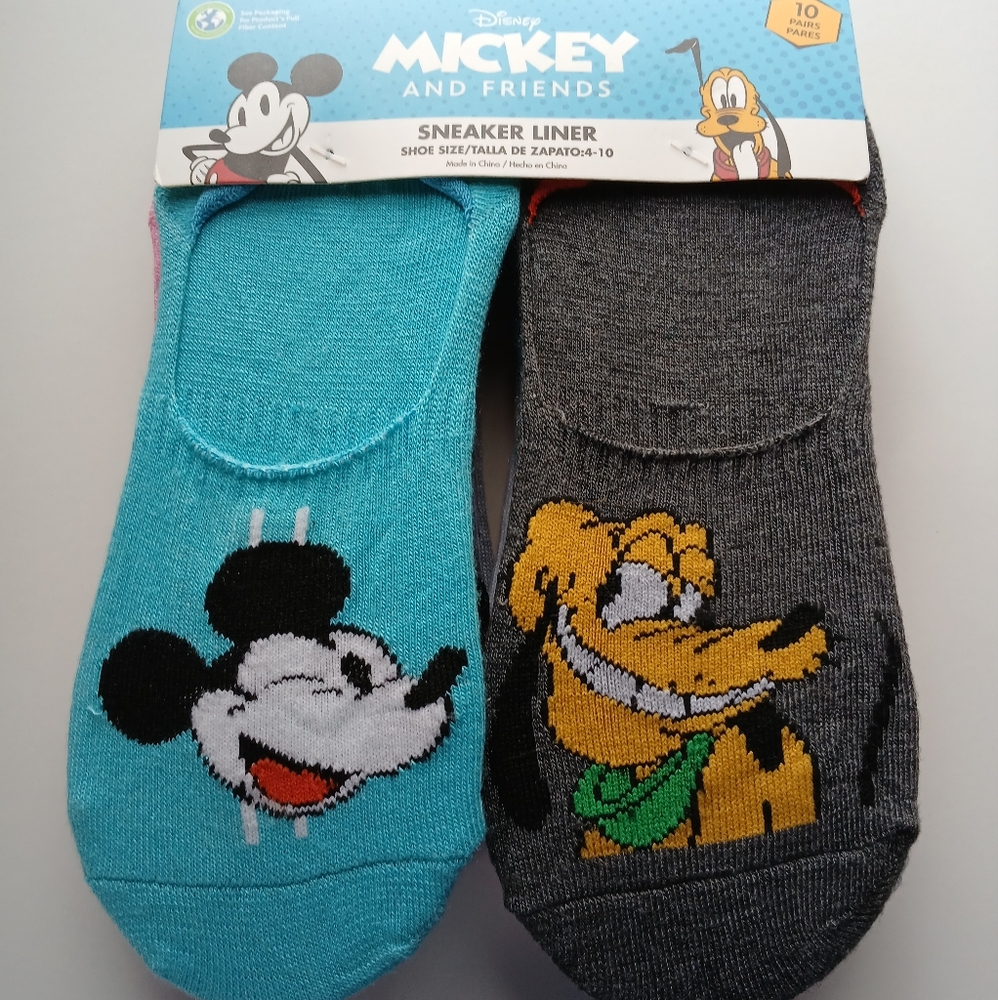 Disney Mickey and Friends sneaker liners shoe size 4-10 New In Package. …